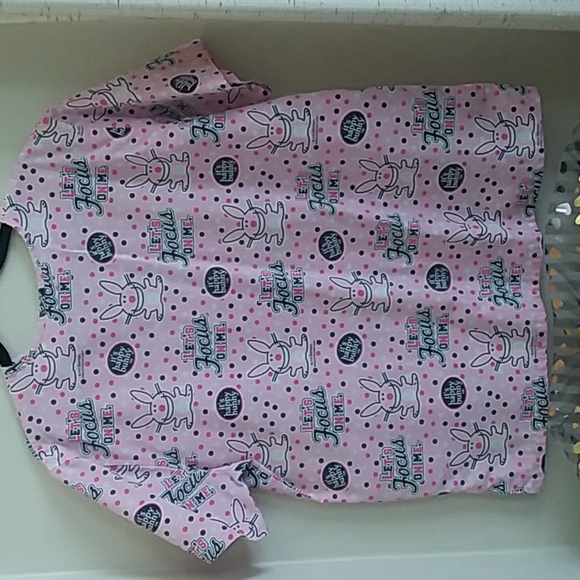 Happy Bunny Scrub Top - Picture 3 of 6